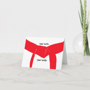 Roodgordel voor krijgskunst kaart