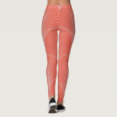 Roodgrijze art deco,  behang. leggings (Achterkant)
