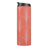 Roodgrijze art deco,  behang. thermosbeker (Geroteerd rechts)