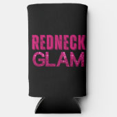 Roodhals Glam Pink Glitter op Zwart (Voorkant)