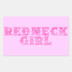 Roodhals Meisje Roze Camo Stickers