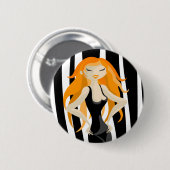 roodharig ronde button 5,7 cm (Voorkant /achterkant)