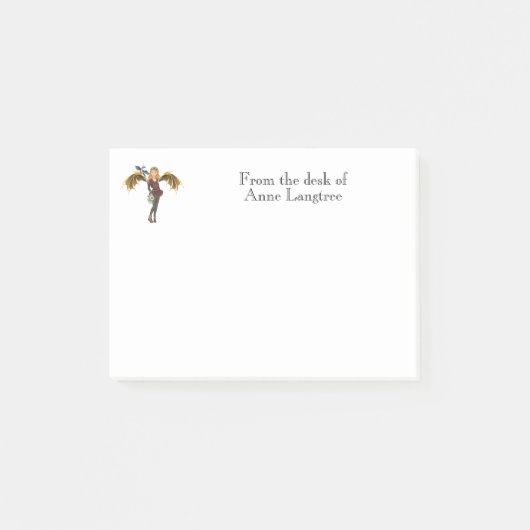 Roodharig Steampunk Drakenmeisje Post-it® Notes (Voorkant)