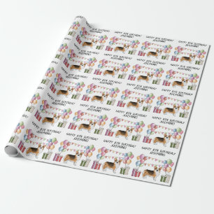 Roodharige Driekleurige Pembroke Welsh Corgi Gefel Cadeaupapier