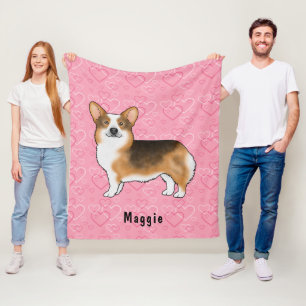 Roodharige Driekleurige Pembroke Welsh Corgi Hartj Fleece Deken