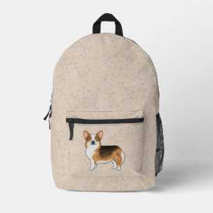 Roodharige driekleurige Pembroke Welsh Corgi Schat Bedrukte Rugzak