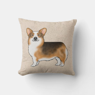 Roodharige driekleurige Pembroke Welsh Corgi Schat Kussen