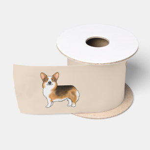 Roodharige driekleurige Pembroke Welsh Corgi Schat Lint