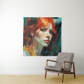 Roodharige godin wandkleed (In situ)