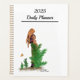 Roodharige Hiker Rugzak Pinup Meisje Dagelijkse Pl Planner