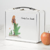 Roodharige Hiker Rugzak Pinup Meisje Lunch Box (In situ)