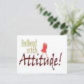 Roodharige met houding briefkaart (Staand voorkant)