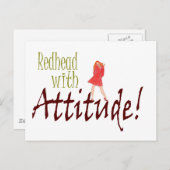 Roodharige met houding briefkaart (Voorkant / Achterkant)