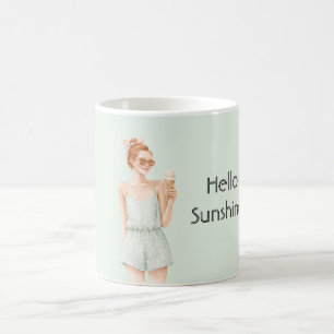 Roodharige Mint Top Hello Sunshine Ijs Strand Koffiemok