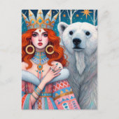 Roodharige prinses en het Polar Beer Briefkaart (Voorkant)