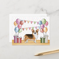 Roodharige Tricolor Pembroke Corgi Pastel Verjaard