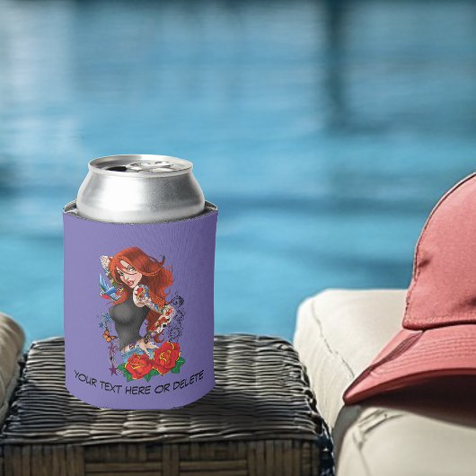 Roodharige Vrouw Tattoos Blikjeskoeler