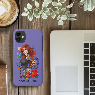 Roodharige Vrouw Tattoos iPhone 11 Hoesje