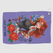 Roodharige Vrouw Tattoos Golfhanddoek (Horizontaal)