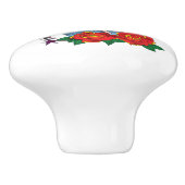 Roodharige Vrouw Tattoos Keramische Knop (Zijkant)