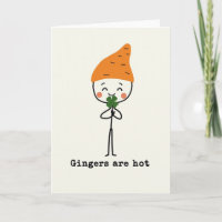 Roodharigen zijn heet Funny Art Kaart