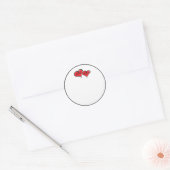 roodharten ronde sticker (Envelop)