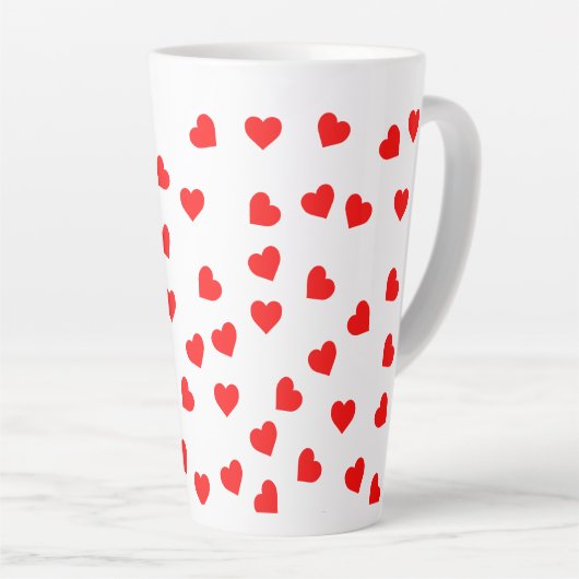 Roodharten spelen latte mok (Rechterhoek)