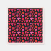 Roodhartig ontwerp servet (Voorkant)