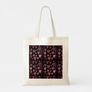 Roodhartig ontwerp tote bag