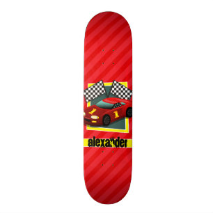 Roodhartritmeur; rode doorsnede skateboard