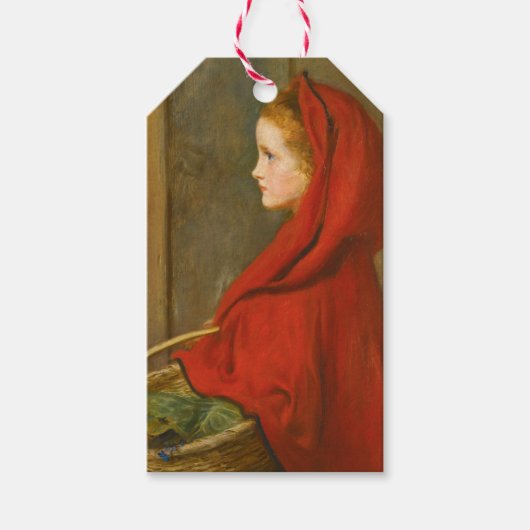 Roodkapje (door John Everett Millais) Cadeaulabel (Voorkant)