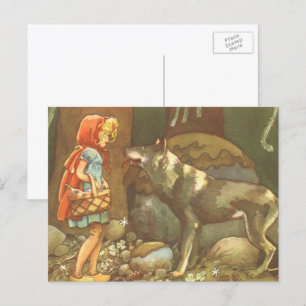 Roodkapje, Klassiek Sprookje Briefkaart