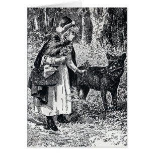 Roodkapje Petting Wolf in Bossen