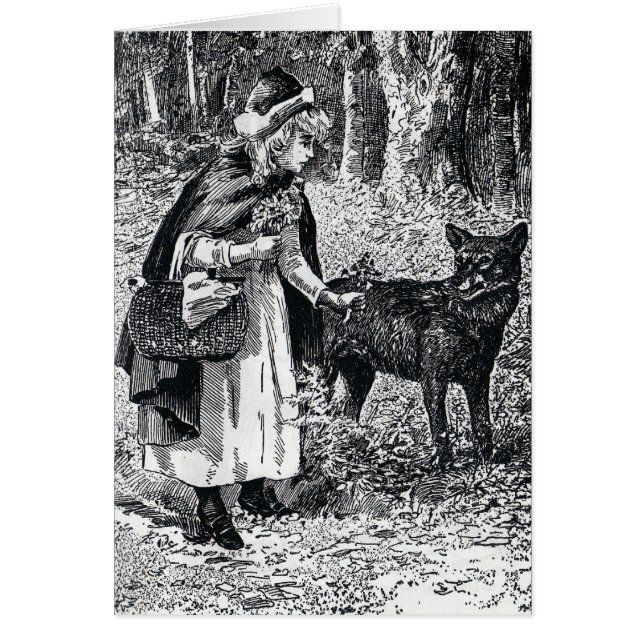 Roodkapje Petting Wolf in Bossen (Voorkant)