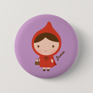 Roodkapje Sprookje voor Meisjes Ronde Button 5,7 Cm