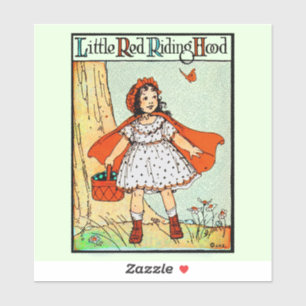 Roodkapje Vintage Schattig Sticker