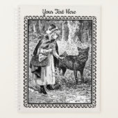 Roodkapje  Zwart Wit Framed Tekening Planner (Voorkant)