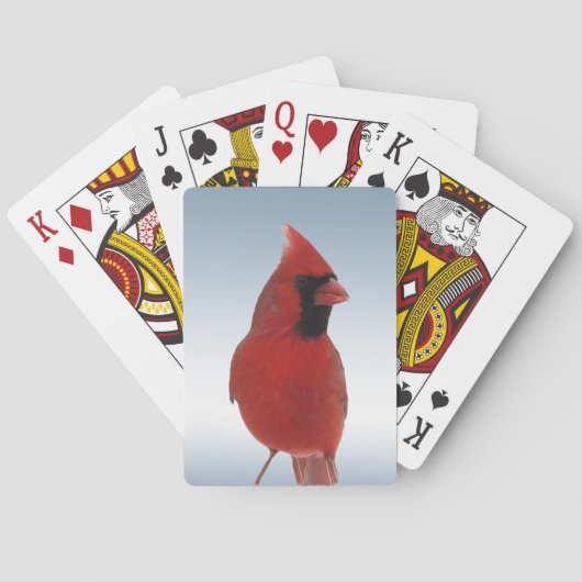 Roodkardinaal-vogeluitwerpkaarten Pokerkaarten (Achterkant)