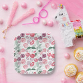 Roodkerbes, stijlvol papieren bordje (Feest)