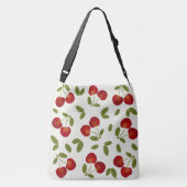 Roodkersen fruitpatronen crossbody tas (Achterkant)
