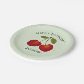 Roodkersen, gefeliciteerd papieren bordje (Gekanteld)