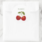 Roodkersen op maat ronde sticker (Tas)