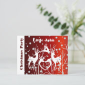 Roodkerstfeest Uitnodiging Briefkaart tot bekendma (Staand voorkant)