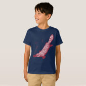 Roodkleurig rood kinder T-shirt met een hoge Platy (Voorkant volledig)