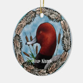 Roodkop Eend ornament (Links)