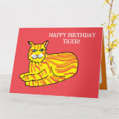 Roodkopgember katten op rood haar verjaardag kaart (Gele Bloem)