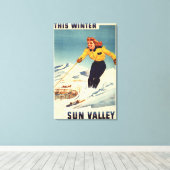 Roodkopige Poster voor het glimlachen en slachten  Canvas Afdruk (Insitu (Houten vloer))