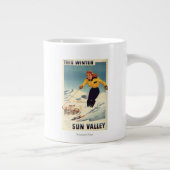 Roodkopige Poster voor het glimlachen en slachten  Jumbo Mok (Rechts)