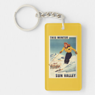 Roodkopige Poster voor het glimlachen en slachten  Sleutelhanger