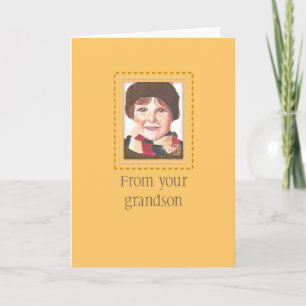 Roodkopjongen naar opa Birthday Kaart